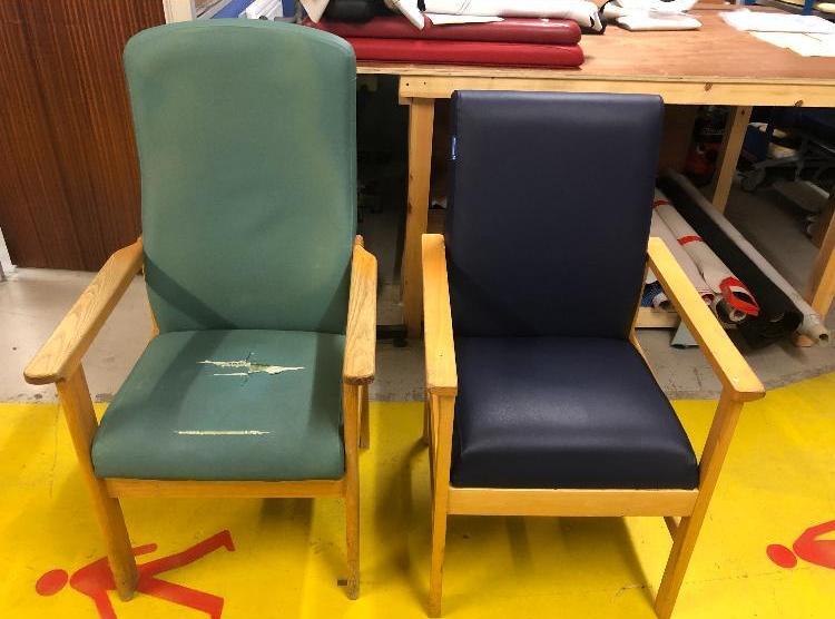 Hospital chair upholstery