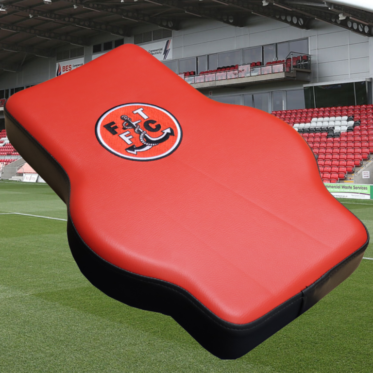 Reupholstered pad for Fleetwood Town Football Club