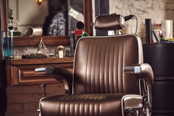 Barber chair upholstery